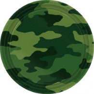 Camouflage paper snack plates