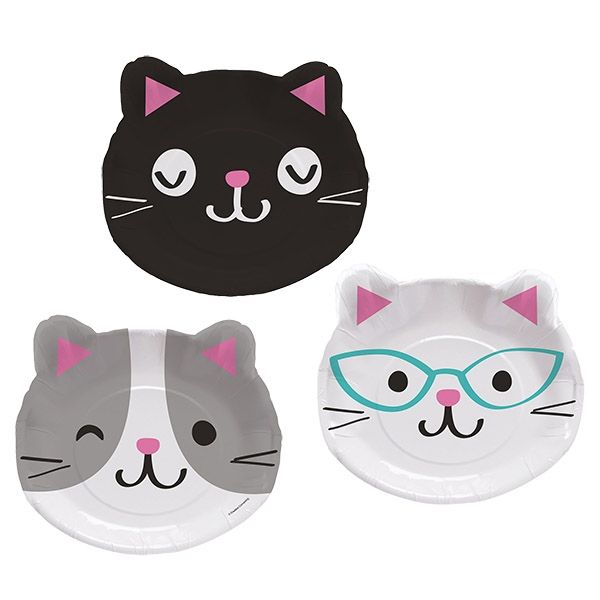 Purr-fect party shaped plates - Cat plates