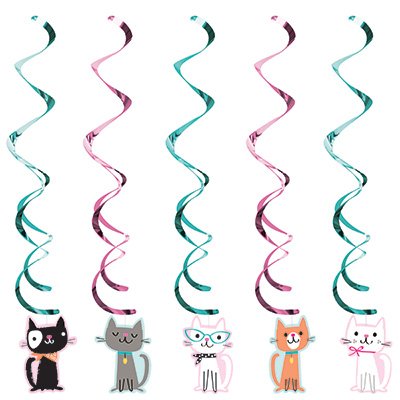 Cat Party, Purr-Fect Party Swirl Decorations