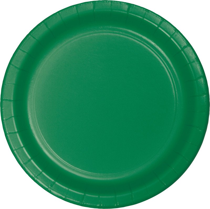 Emerald Green Paper Snack Plates