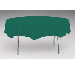 Emerald Green Round Plastic Tablecover