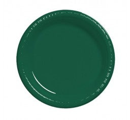 Emerald Green Plastic Lunch Plates Pack 25