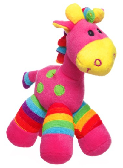 Gerry Giraffe Bright Stripes - pink