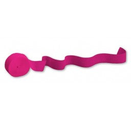 Hot Pink/Cerise Crepe Streamer Roll