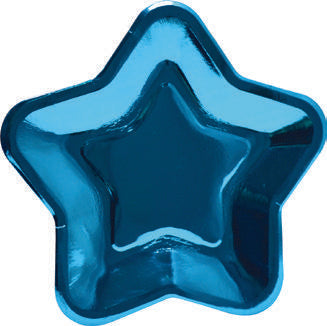 Star shape paper plates - Blue