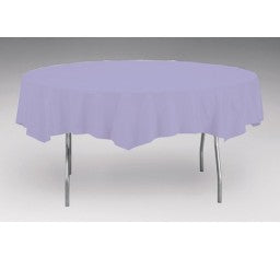 Lilac Round Plastic Tablecover