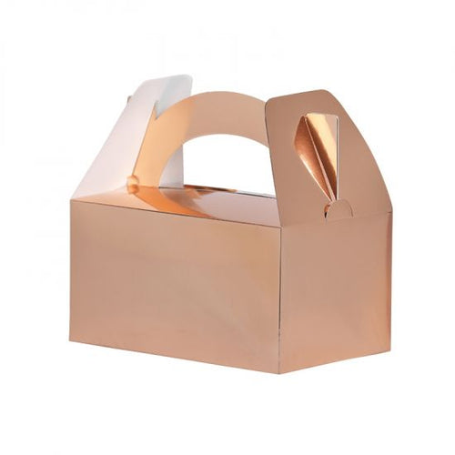Metallic Rose Gold Lunch Boxes Pack 5