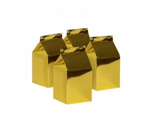 Milk Box Party Favours Metallic Gold