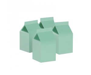 Milk Box Party Favours Mint Green