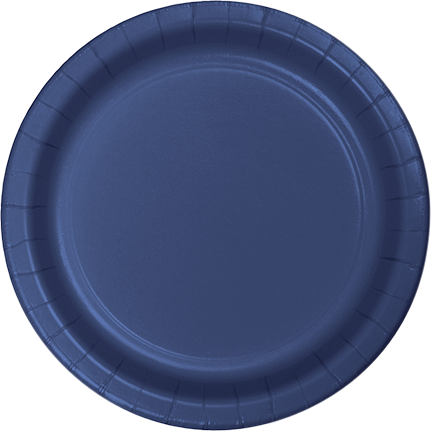 Navy Blue Paper Snack Plates