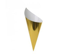 Paper Snack Cones Metallic Gold