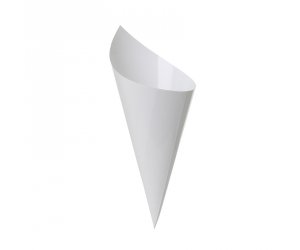 Paper Snack Cones White