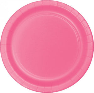 Candy Pink Paper Dinner Plates
