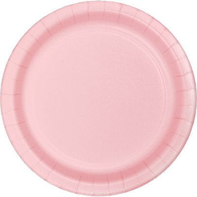 Pale Pink Paper Dinner Plates