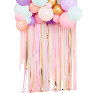 Balloon and Streamer Backdrop - Pastel