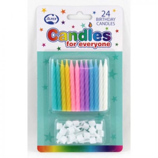 Pastel candles pack 24 - Alpen