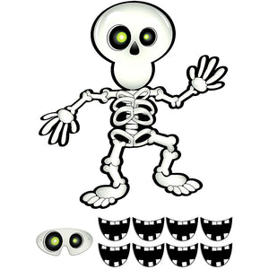 Pin the grin on the skeleton party game