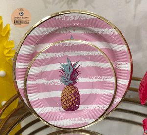 Pineapple Paper Plates - Dinner