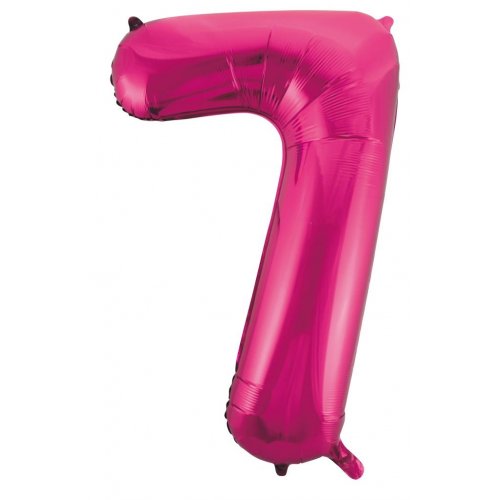 Number 7 Foil Balloon Pink - Jumbo