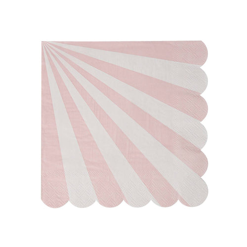 Pink and White Scallop Edged Napkins