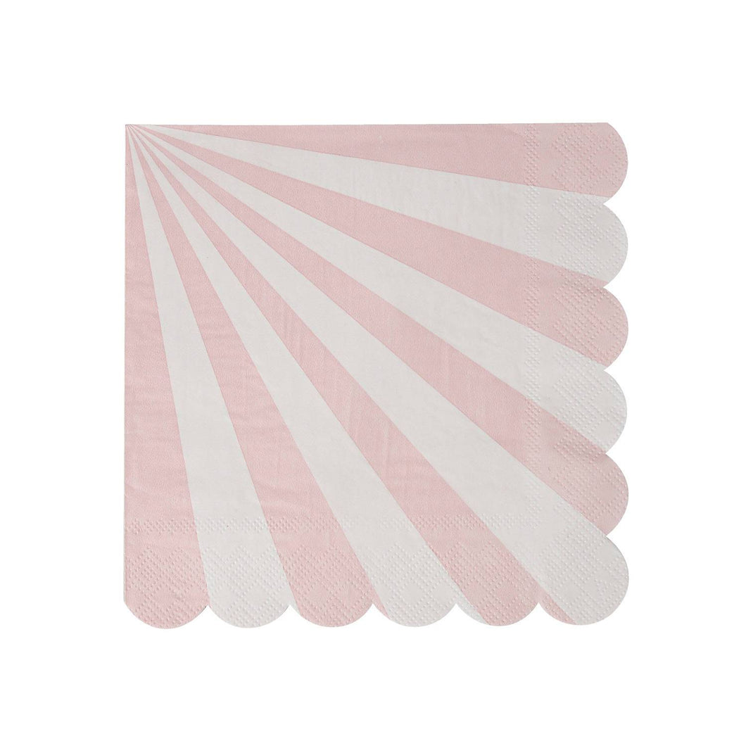 Pink and White Scallop Edged Napkins