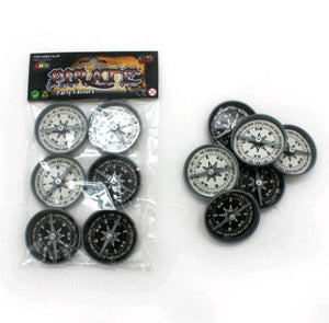 Pirate Novelty Compass 6 pack