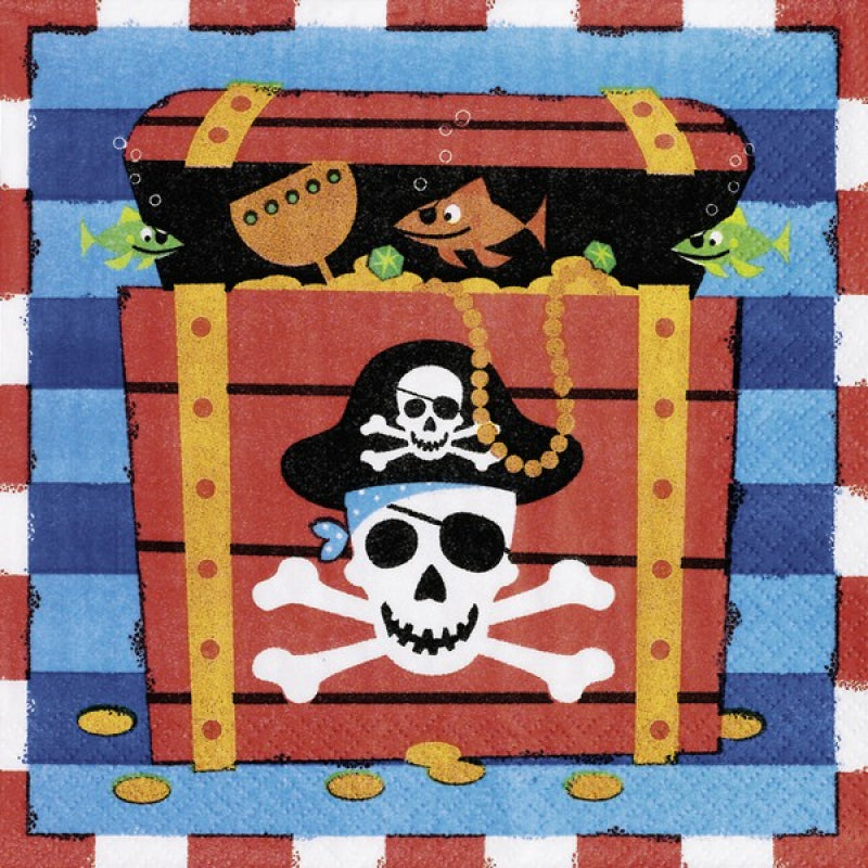 Pirates Treasure party napkins