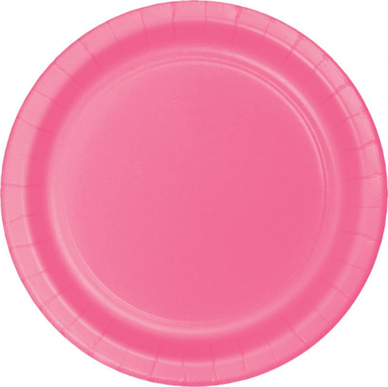 Candy Pink Paper Snack Plates