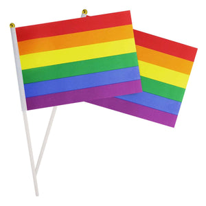 Rainbow Hand Waver Flags