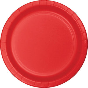 Red Paper Snack Plates