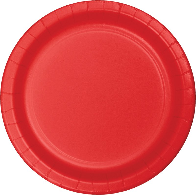 Red Paper Snack Plates