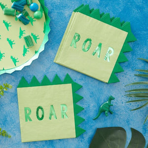 Roarsome Shaped Napkins - Ginger Ray