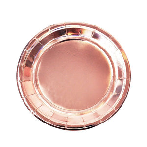 Rose Gold Paper Plates - small