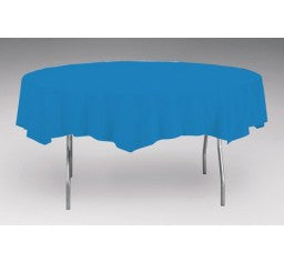 Royal Blue Round Plastic Tablecover