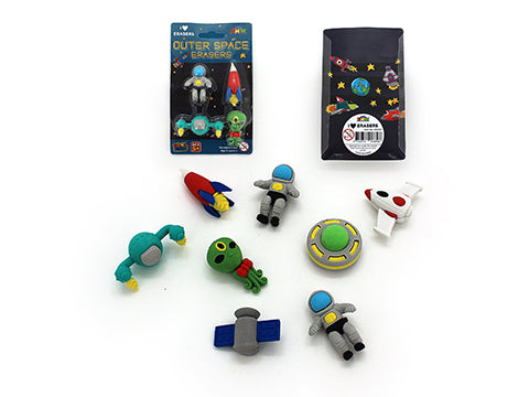 Outer Space Erasers Pack 4