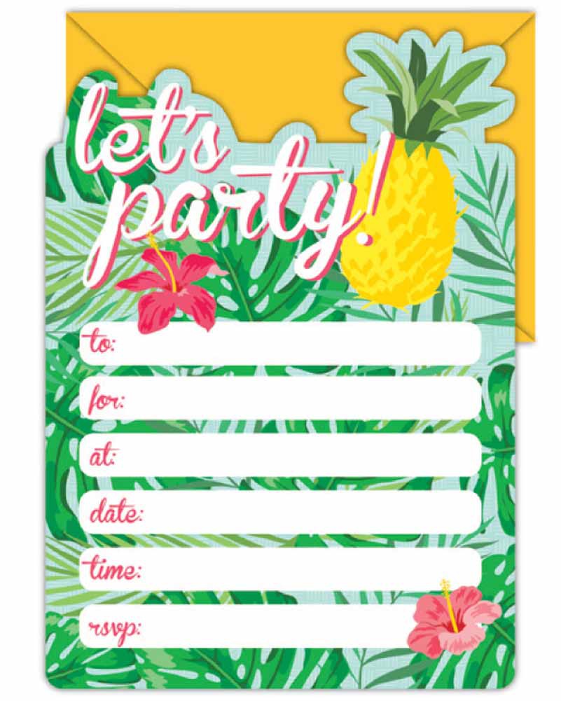 Tropical Party Invitations